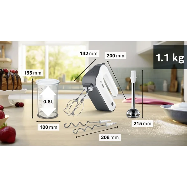 Миксер 850 ватт белый/темно-серебристый - изображение 3