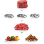 Мясорубка 2200 ватт (нарезка кубиками, овощерезка, насадки для колбас) - миниатюра 12