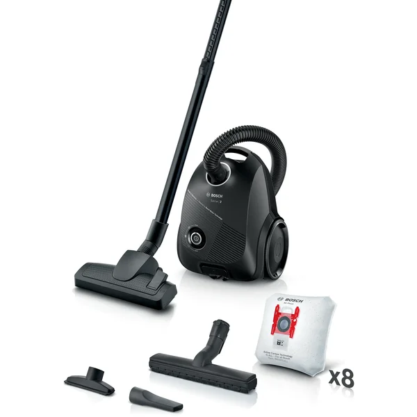 Serie|2 Пылесос с мешком компрессорный двигатель 600 ватт черный