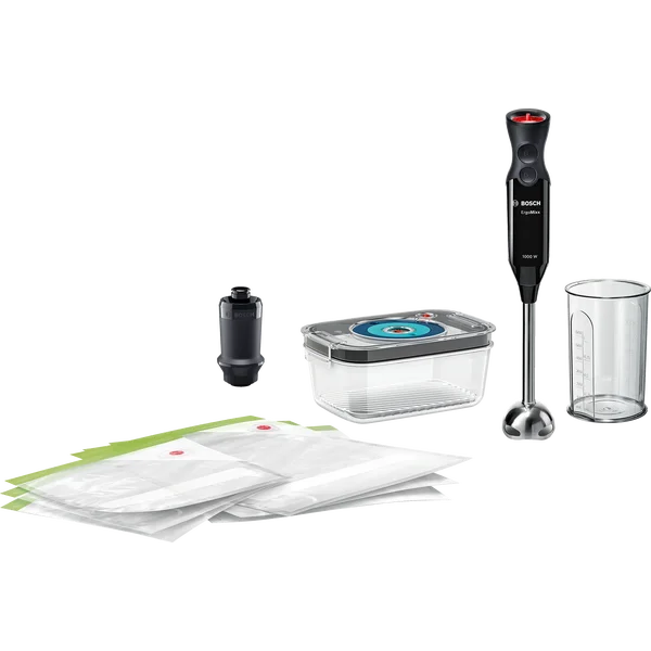 Погружной блендер 1000 ватт с вакууматором черный