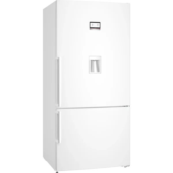 Serie|6 Отдельностоящий холодильник с нижней морозильной камерой с диспенсером для воды 186*86*80 см белый 