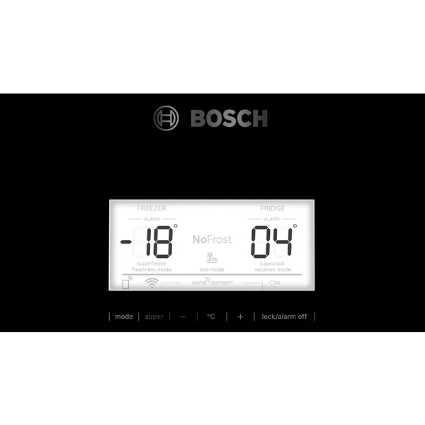 Serie|6 Отдельностоящий холодильник с нижней морозильной камерой 203*60*66 см черное стекло - изображение 3