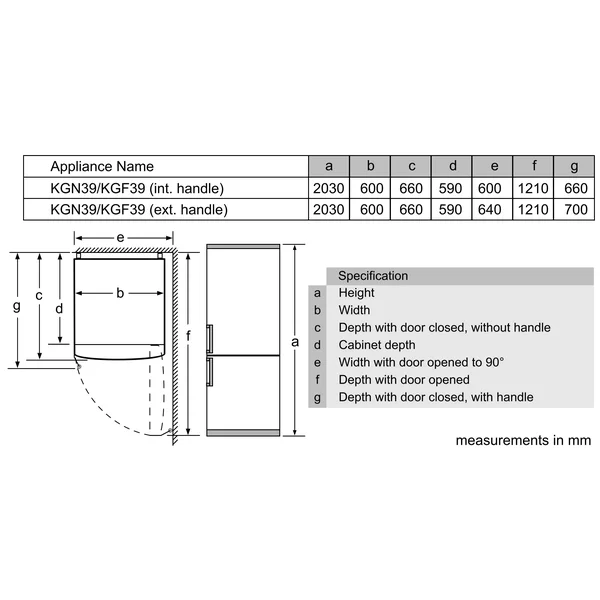 Serie|4 Отдельностоящий холодильник с морозильной камерой 203*60*66 см нерж сталь - изображение 7