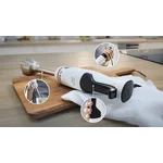 Погружной блендер 800 ватт (+измельчитель, венчик, стакан) белый - миниатюра 7