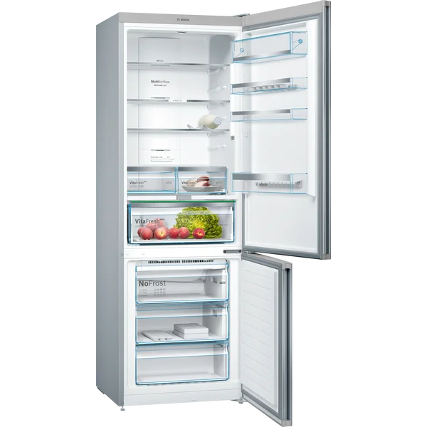 Serie|6 Отдельностоящий холодильник с морозильной камерой 203*70*67 см черное стекло