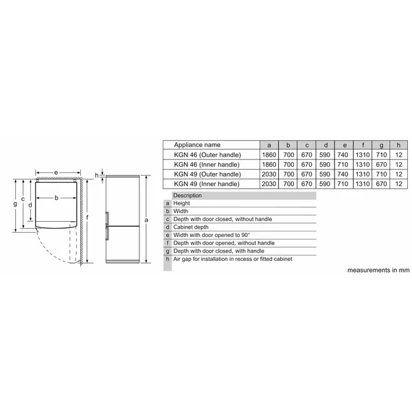 Serie|4 Отдельностоящий холодильник с морозильной камерой 203*70*67 см белый - изображение 6