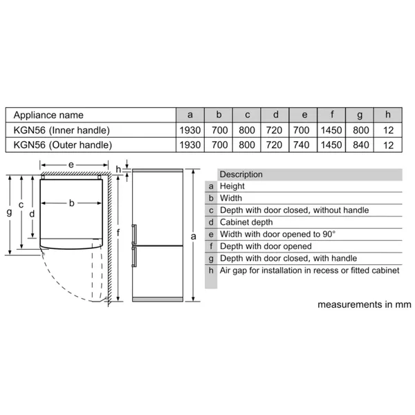 Serie|6 Отдельностоящий холодильник с морозильной камерой 193*70*80 см черное стекло - изображение 7