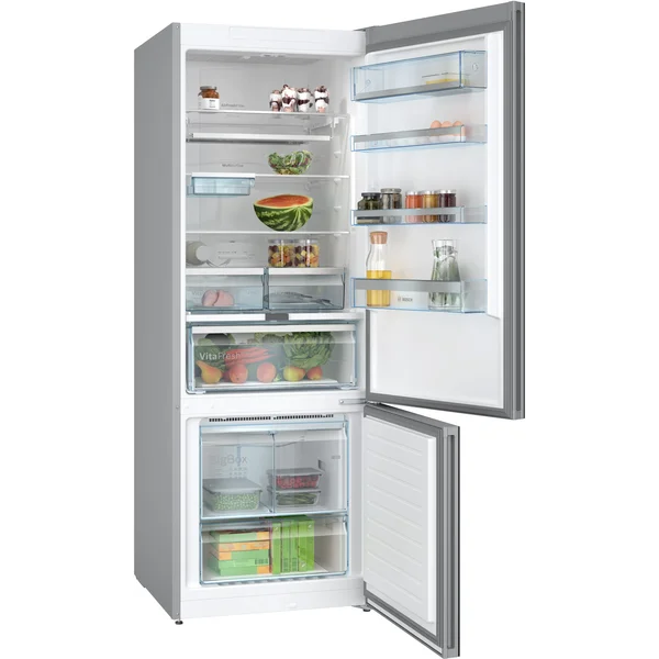 Serie|6 Отдельностоящий холодильник с морозильной камерой 193*70*80 см черное стекло