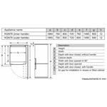 Serie|6 Отдельностоящий холодильник с морозильной камерой 186*76*80 см нерж сталь - миниатюра 7