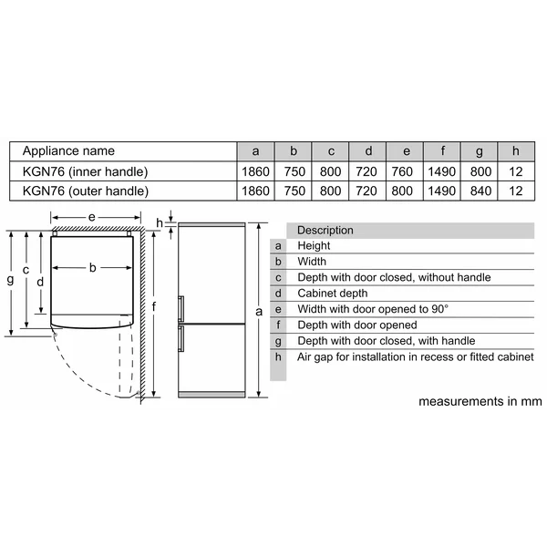Serie|6 Отдельностоящий холодильник с морозильной камерой 186*76*80 см нерж сталь - изображение 7