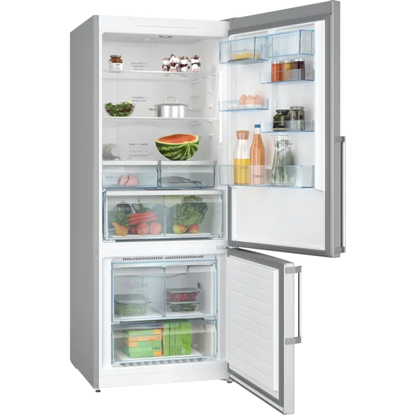 Serie|6 Отдельностоящий холодильник с морозильной камерой 186*76*80 см нерж сталь