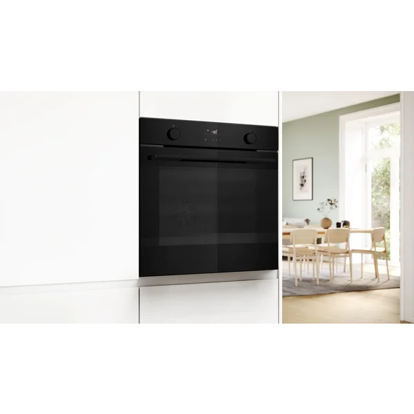 Serie|4 Духовой шкаф с функцией добавленного пара черный - изображение 4