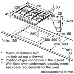 Serie|6 Газовая варочная панель 75 см нерж сталь - миниатюра 6