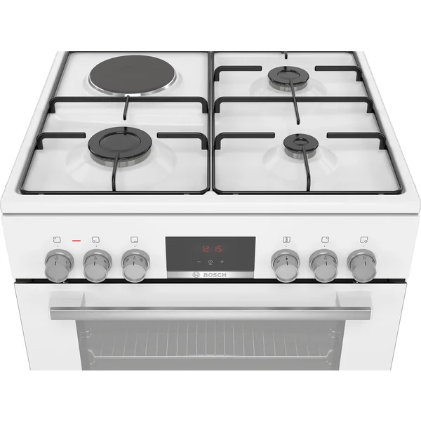 Serie|6 Плита комбинированная белая 3 газ/1 электроконфорка