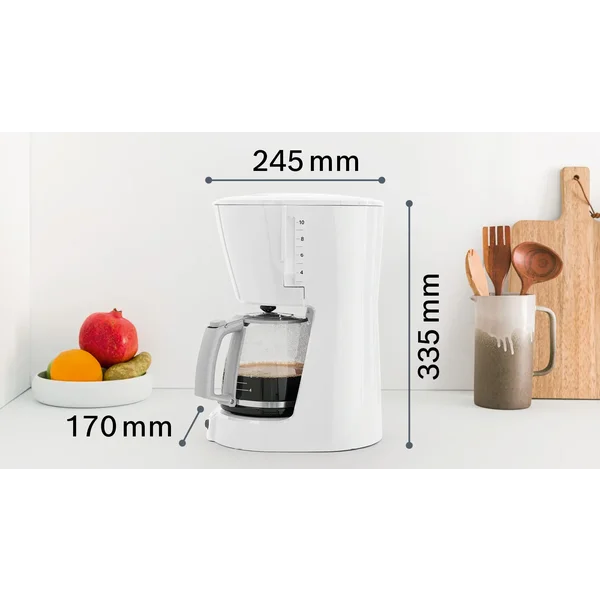 Капельная кофеварка белая