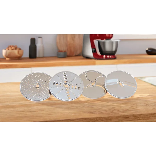 Кухонный комбайн 1000 ватт со встроенными весами и таймером (+овощерезка, блендер) красный - изображение 8